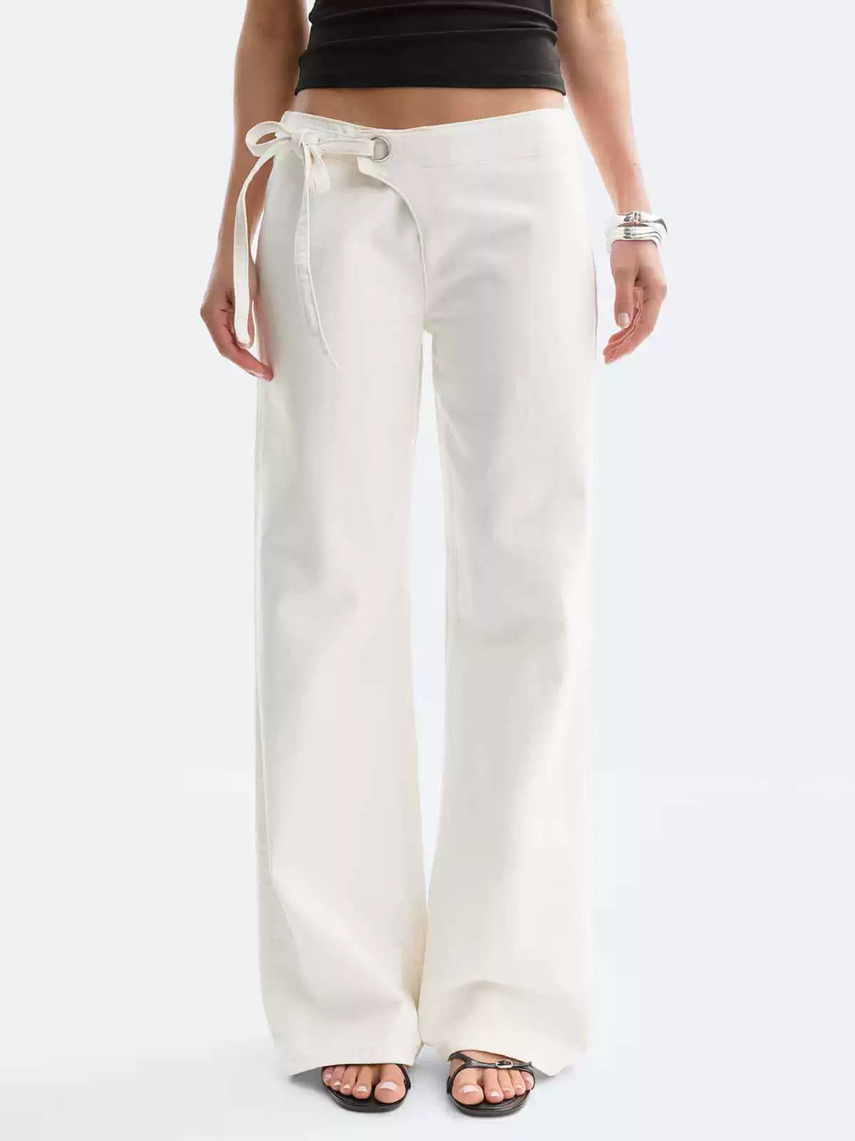 Jeans large à nouer